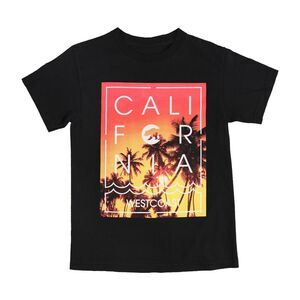 Tags Weekly Mens California Westcoast Graphic T-Shirt, Black, S, DM